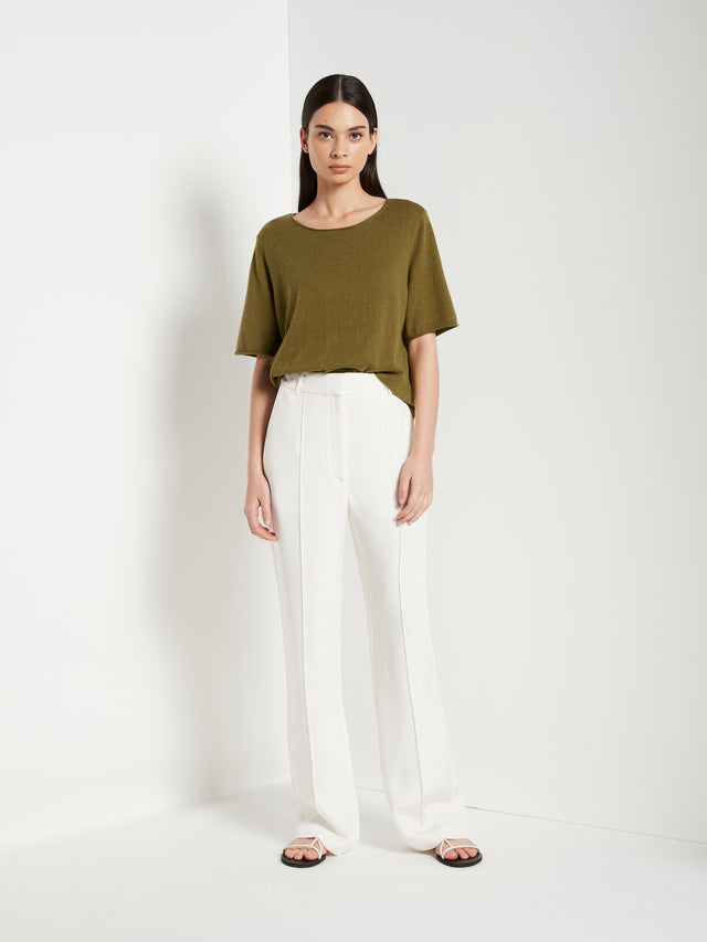 JHL Crew T (Fine Cotton Cashmere) Moss