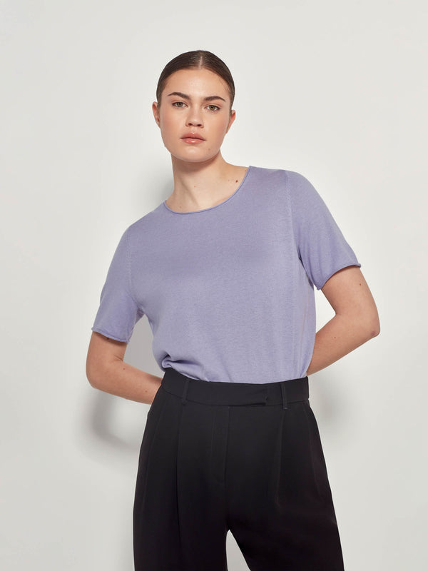 JHL Crew T (Fine Cotton Cashmere) Lilac