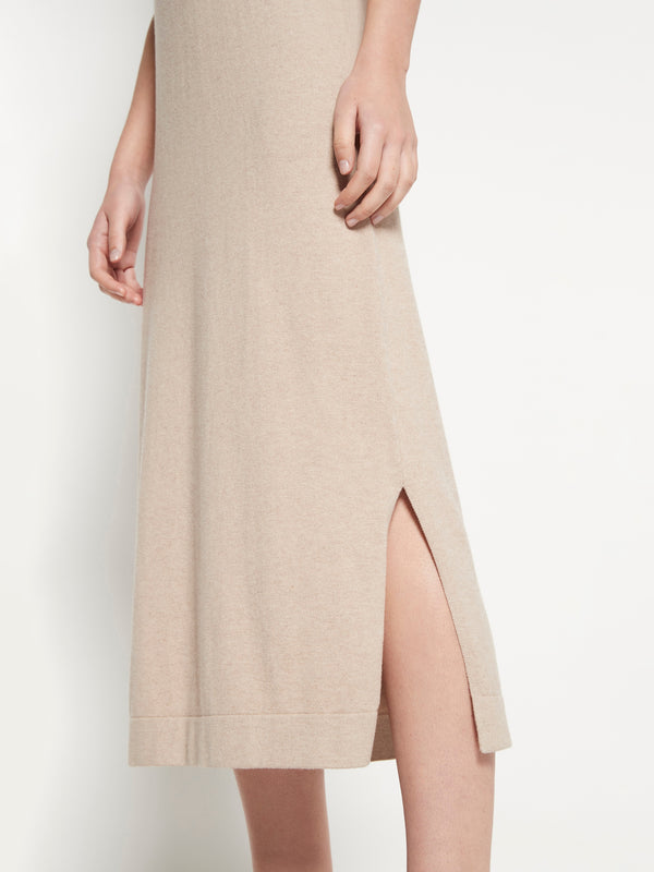 JHL Split Tank Dress (Cotton Cashmere) Biscuit Marle