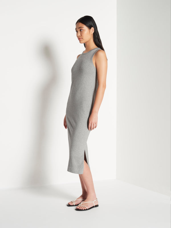 JHL Split Tank Dress (Cotton Cashmere) Grey Marle