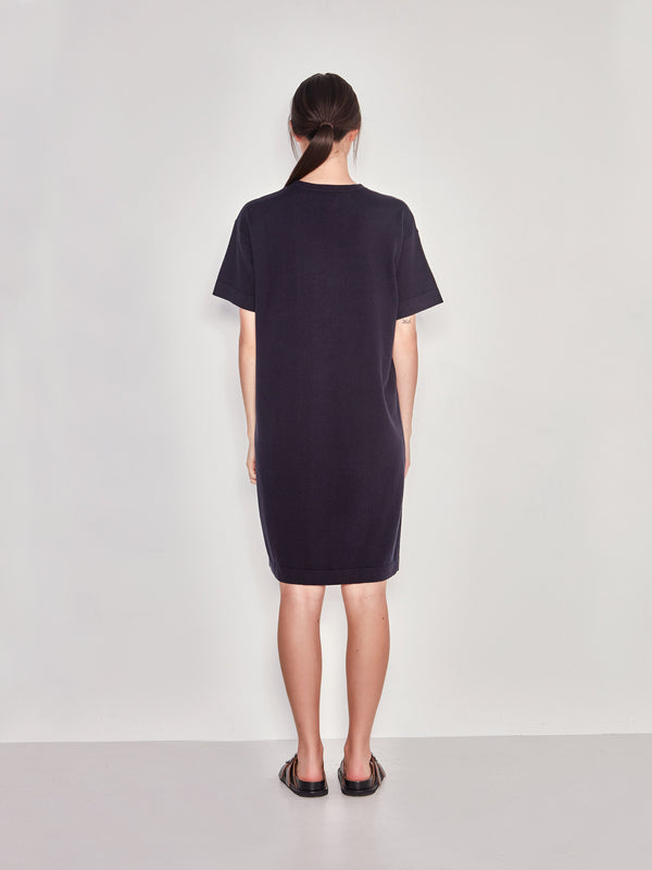 JHL Box T Dress (Cotton Cashmere) Navy