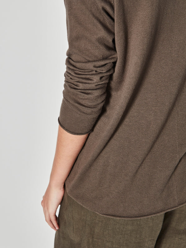 JHL Crew L/S T (Fine Cotton Cashmere) Soft Khaki