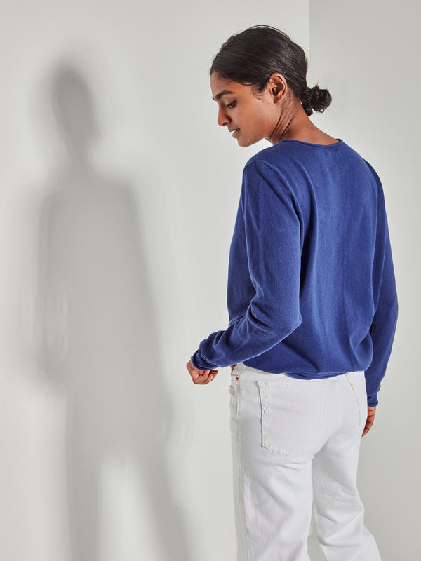 JHL Crew L/S T (Fine Cotton Cashmere) Tropez