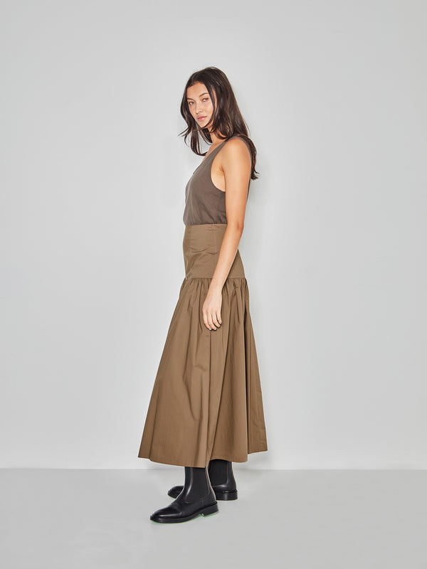 JHL Tank (Fine Cotton Cashmere) Soft Khaki