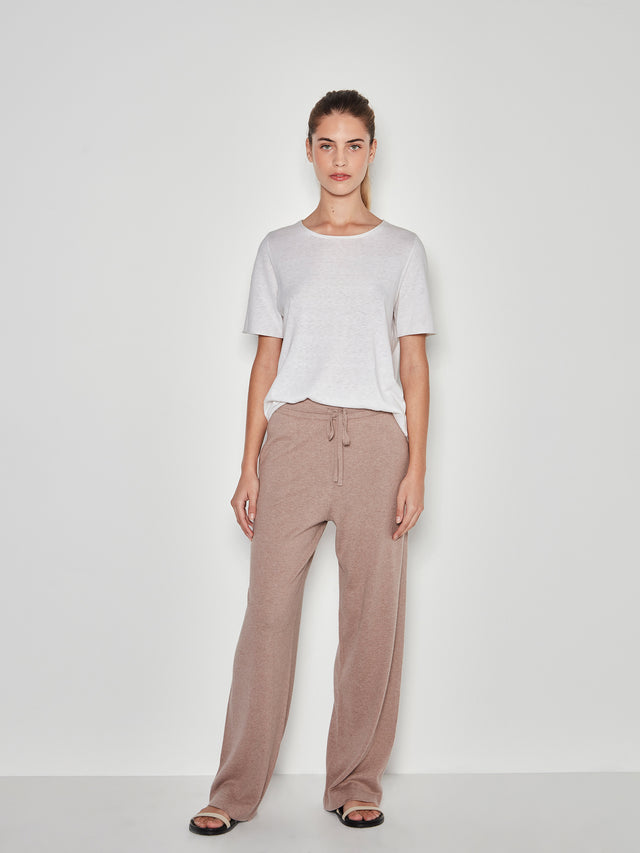 JHL Wide Trackpant (Cotton Cashmere) Rosewood Marle