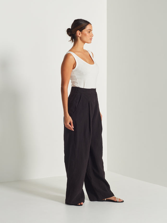 Sophie Trouser (Vintage Linen) Black