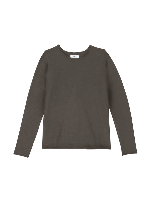 JHL Crew L/S T (Fine Cotton Cashmere) Soft Khaki