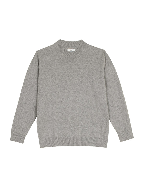 JHL Crew Sweater (Cotton Cashmere) Grey Marle