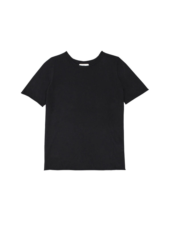 JHL Crew T (Fine Cotton Cashmere) Black